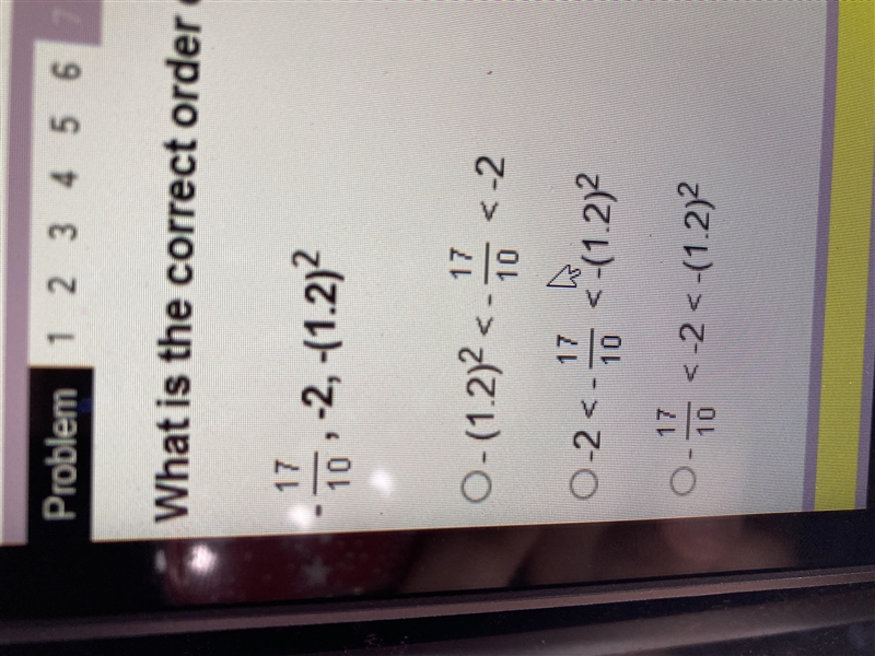 What is the correct order of the following numbers-example-1