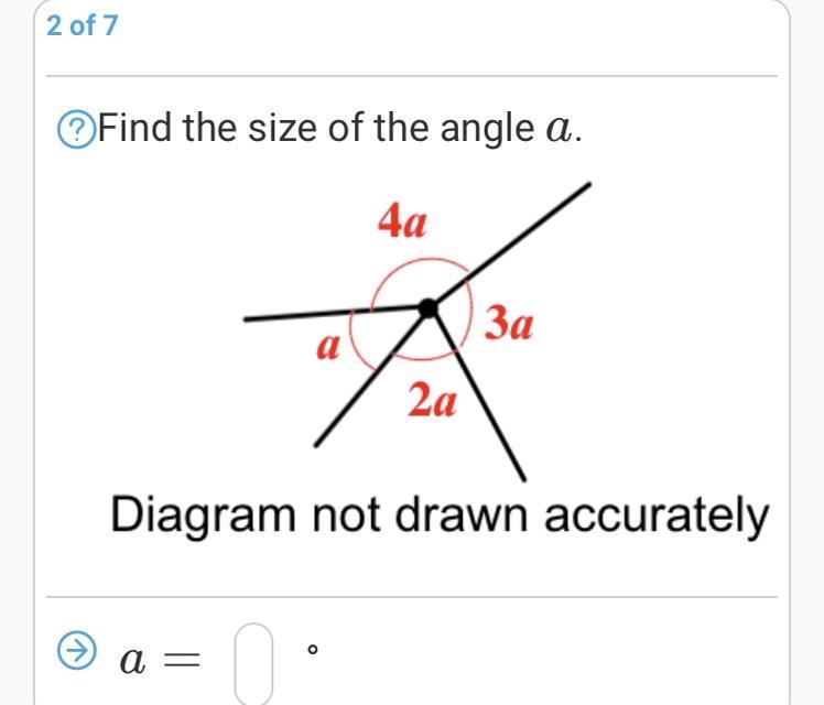 Find the size of angle a-example-1