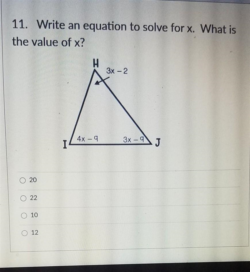 write an equation to solve for x what is the value of x will mark brainious this is-example-1