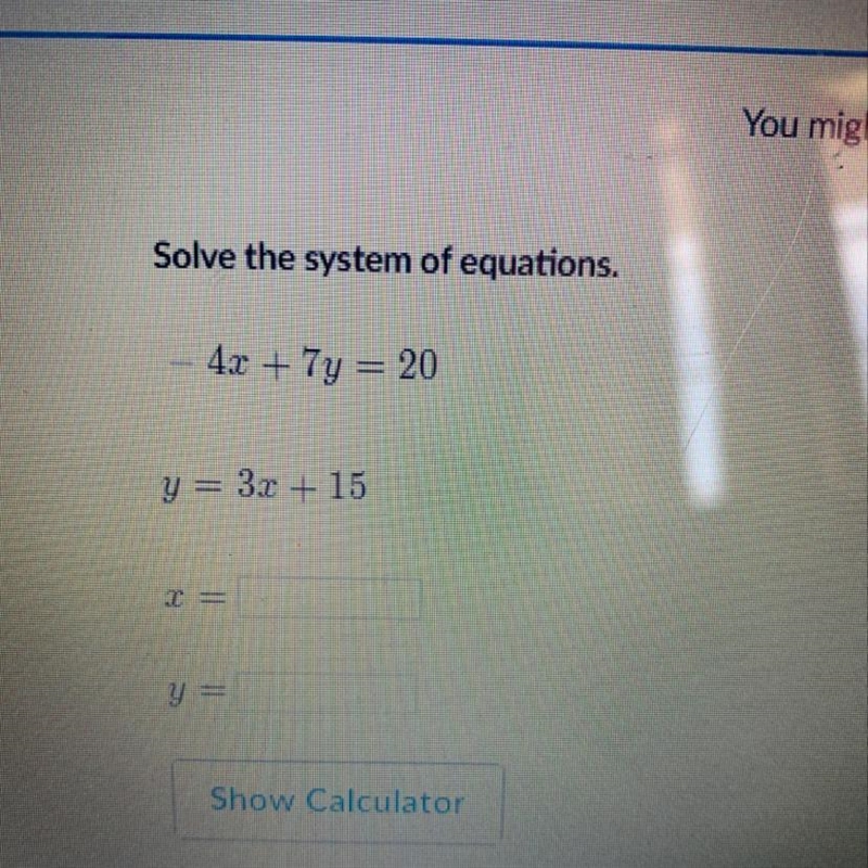 Solve the system of equations-example-1