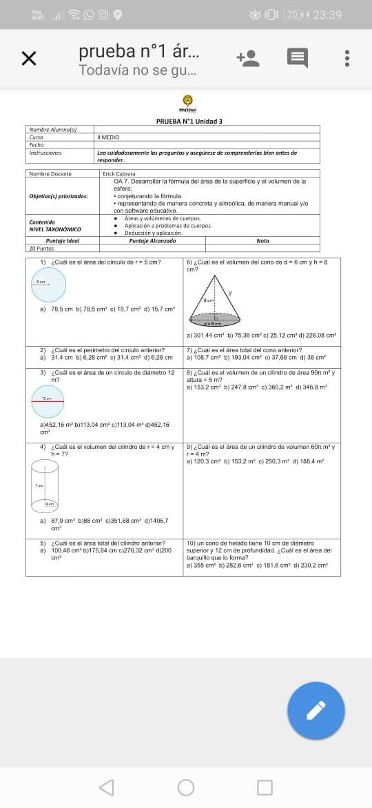 ¿Cual es el area de un circulo de r=5cm? Porfavor urgente-example-1