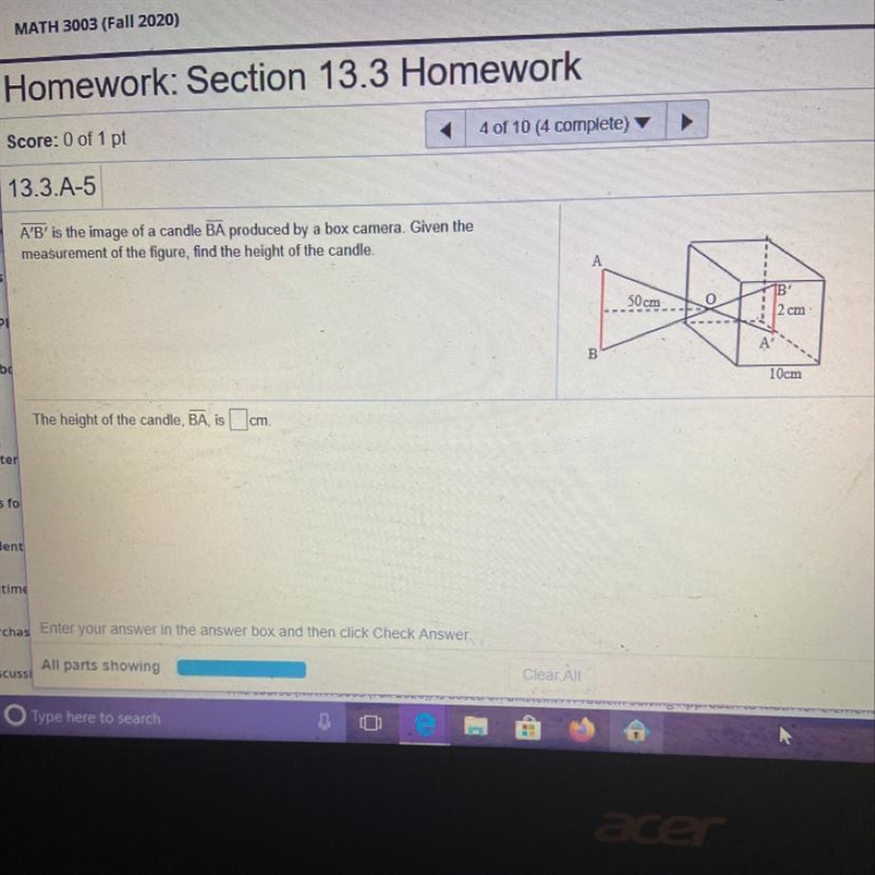 What is the height of BA?-example-1