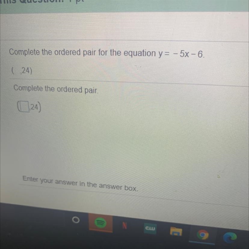 Completing the ordered pair-example-1