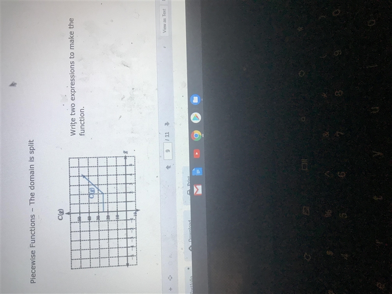 Piecewise Function - The domain is split-example-1