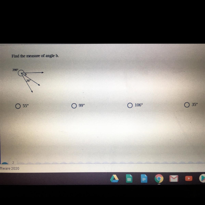 Find the measure of angle b.-example-1