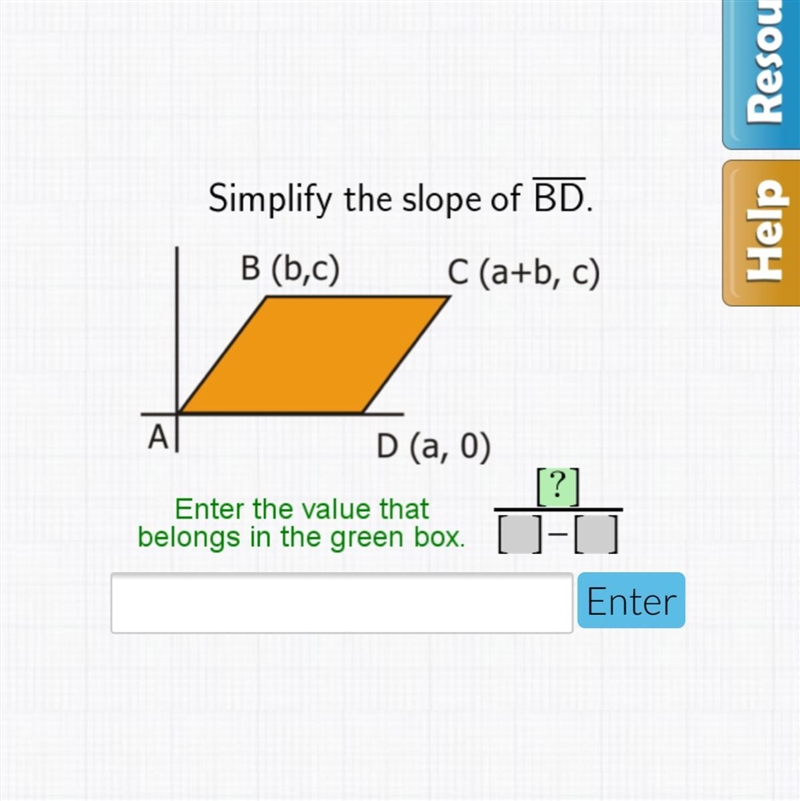 Simplify the slope of BD-example-1