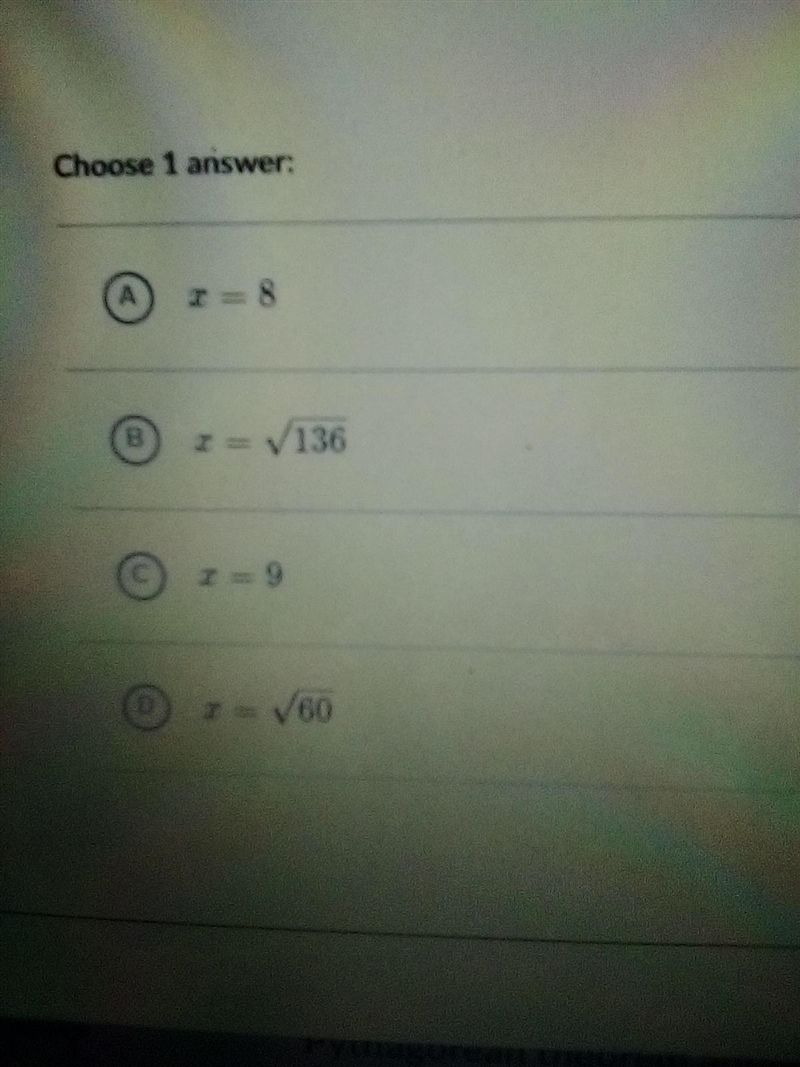 Find the value of x in the triangle shown below.-example-2