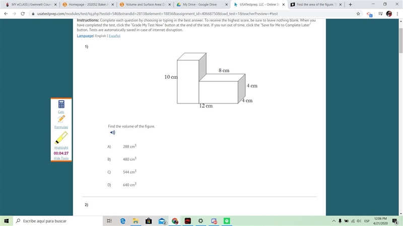 Find the volume of the figure-example-1