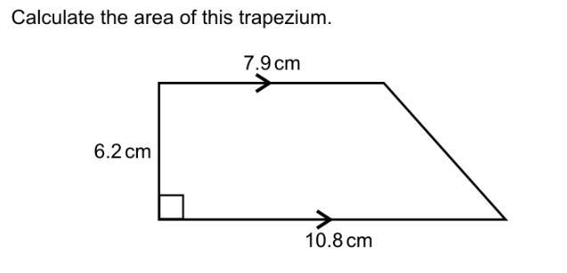 Work out the area of this trapezium-example-1