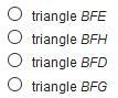 Which triangle has hypotenuse BF?-example-1