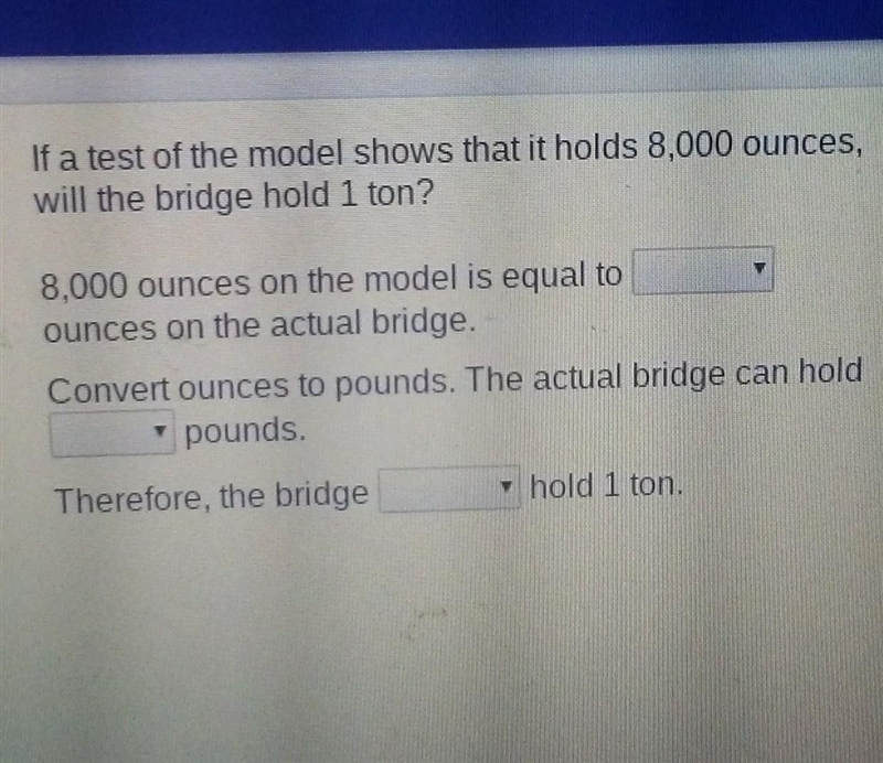 An engineer is building a bridge that should be able to hold a maximum weight of 1 ton-example-1