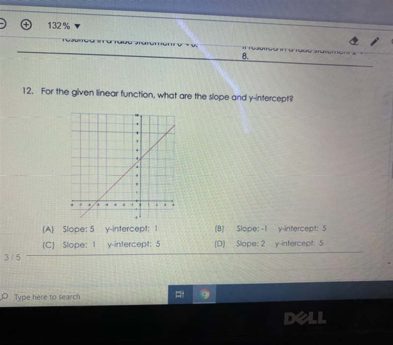 For the given linear function, what are the slope and y-intercept?-example-1