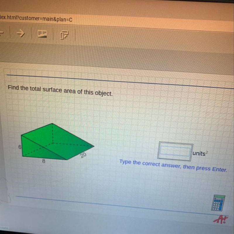 Find the total surface area of this object.-example-1