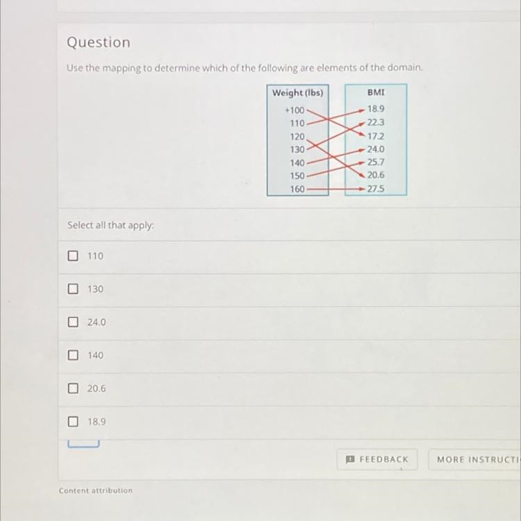 HELPPPPPP MEEEEE Question Use the mapping to determine which of the following are-example-1