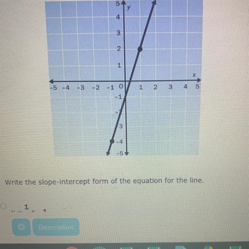 Y= 1/3x-1 Y=-3x-1 Y=3x-1 Y=1/3x+1-example-1