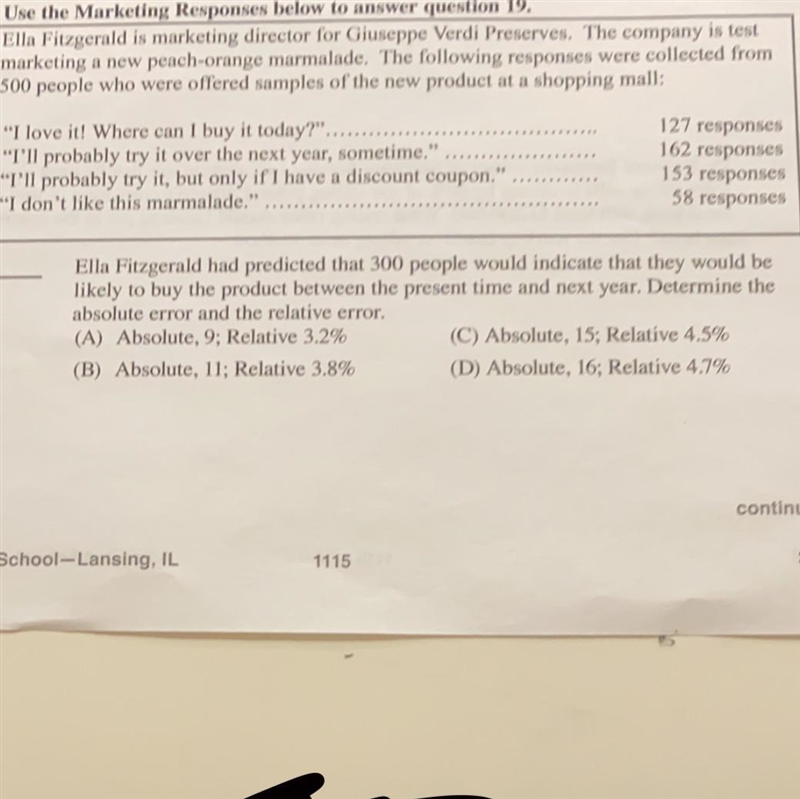 Determine the absolute error and the relative error. Please show your work so I can-example-1