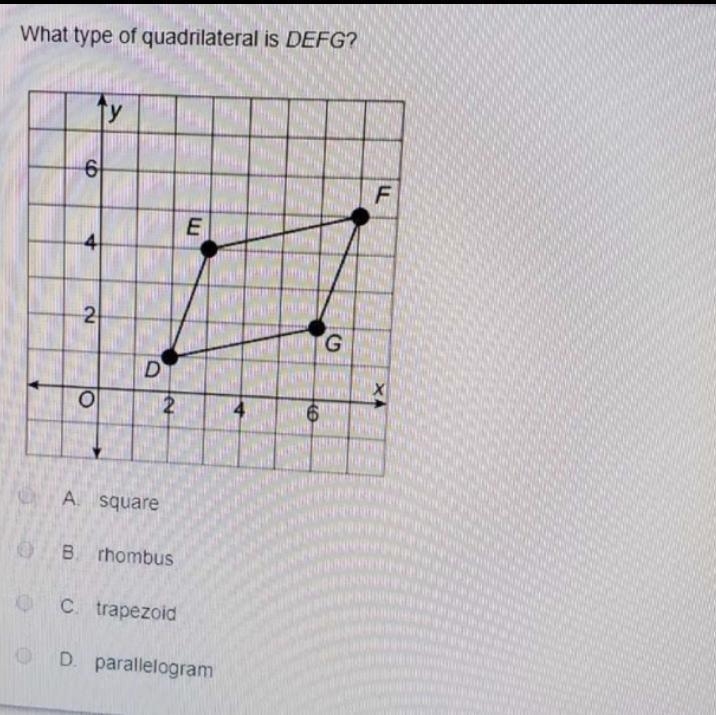 What type of quadrilateral is DEFF?-example-1