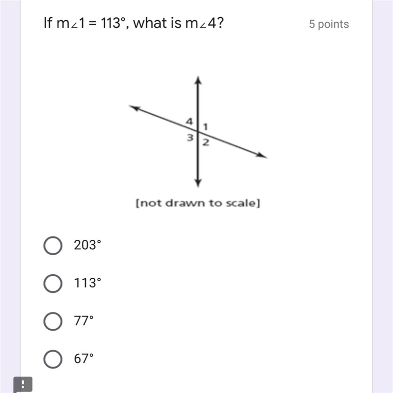 If m<1 = 113°, What is m<4 ???-example-1