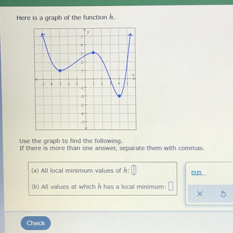 Please please someone help me Here is a graph of the function h Use the graph to find-example-1