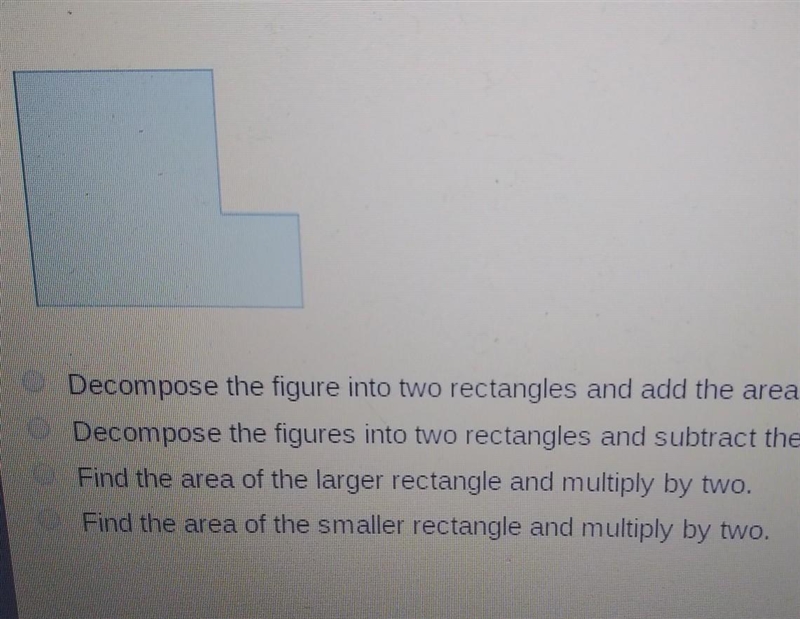 Which method can be used to find the area of the composite shape​-example-1