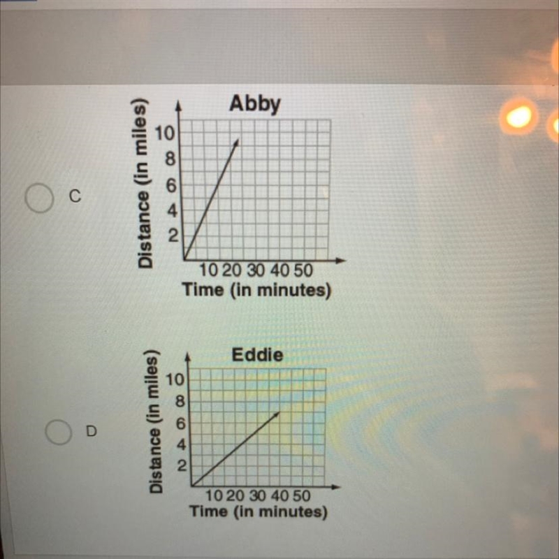 Four students rode they bikes too school, I need to know who rode the fastest based-example-1