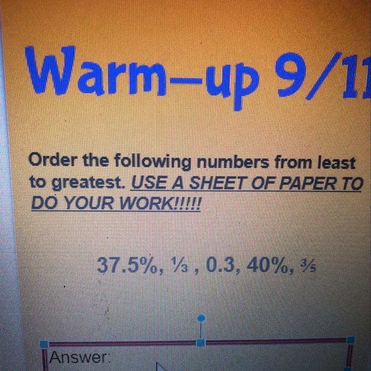 Order the following numbers from least to greatest-example-1