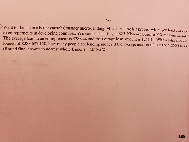 Want to donate to a better cause? Consider micro-lending. Micro-lending is a process-example-1