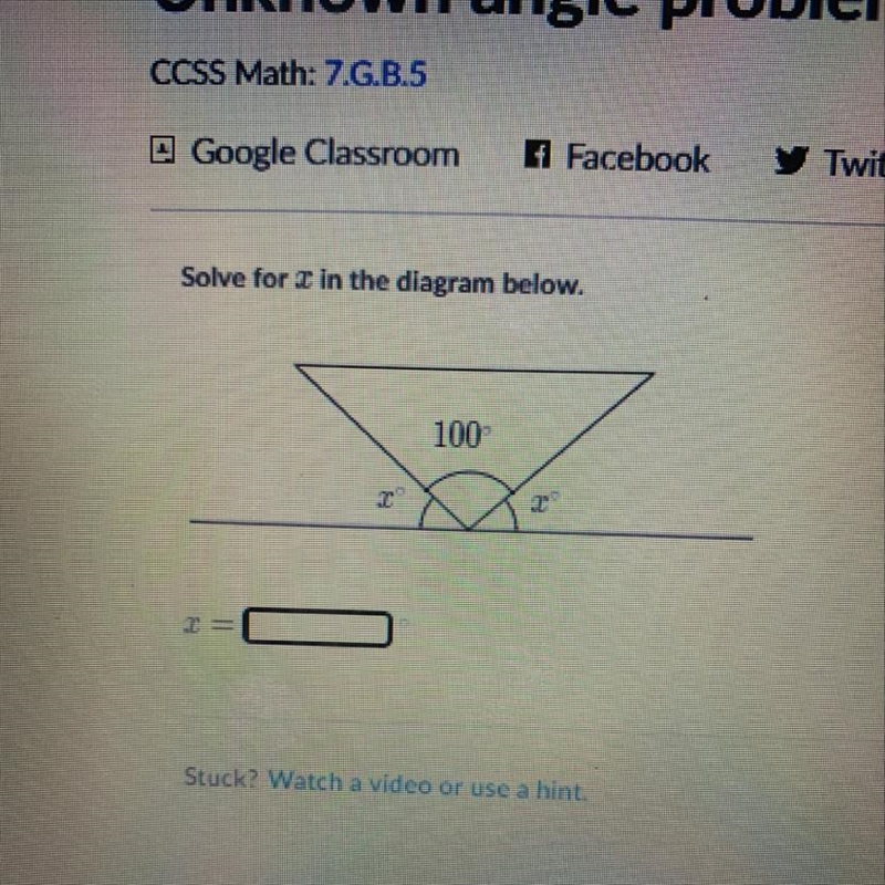 Unknown angle problems-example-1