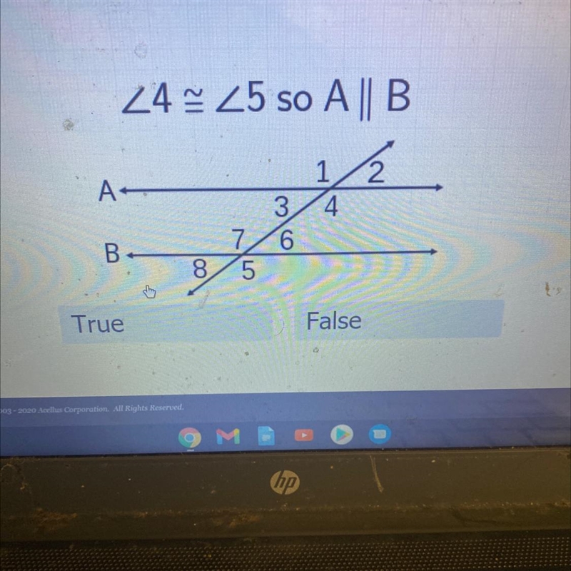 Z4 = Z5 so A//B True or False-example-1