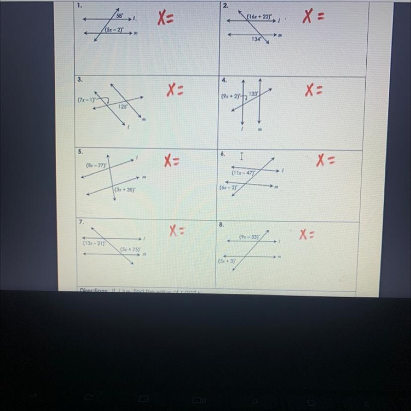 Directions: If I || m, classify the marked angle pair and give their relationship-example-1