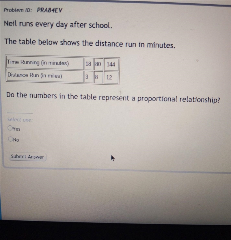 Neil runs every day after school. the table shows the distance run in minutes.​-example-1