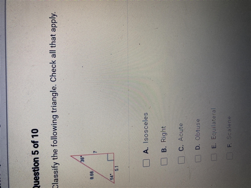 Classify the following triangle-example-1