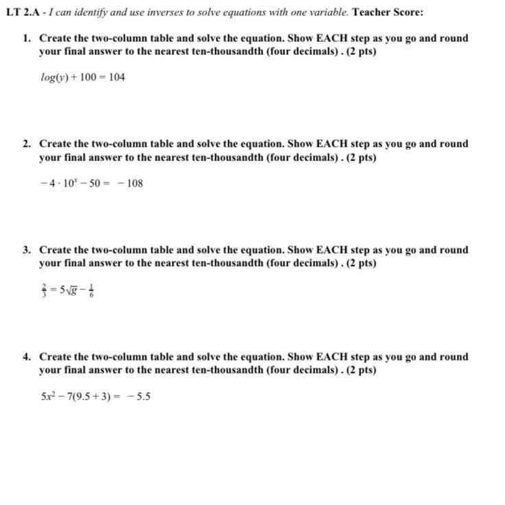 I can identify and use inverses to solve equations with one variable-example-1