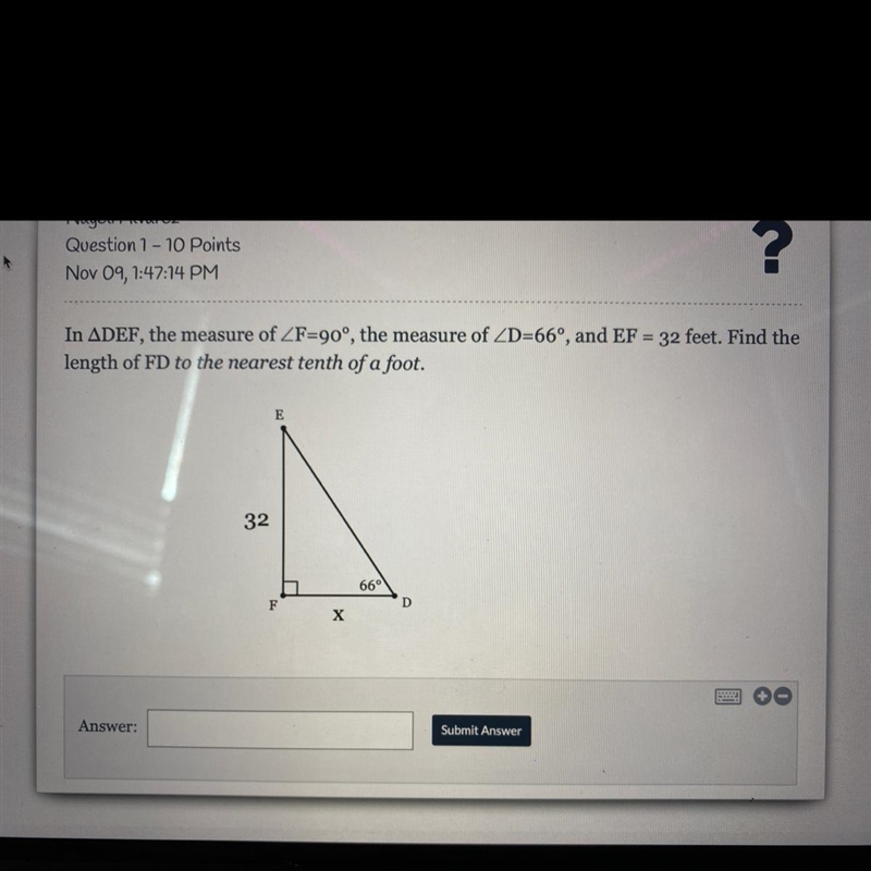 I am trying to figure out what x equals, this is a tangent-example-1