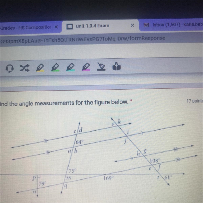 Please find angle q. Thank you!-example-1