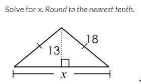 Solve for x. Round to the nearest tenth.-example-1