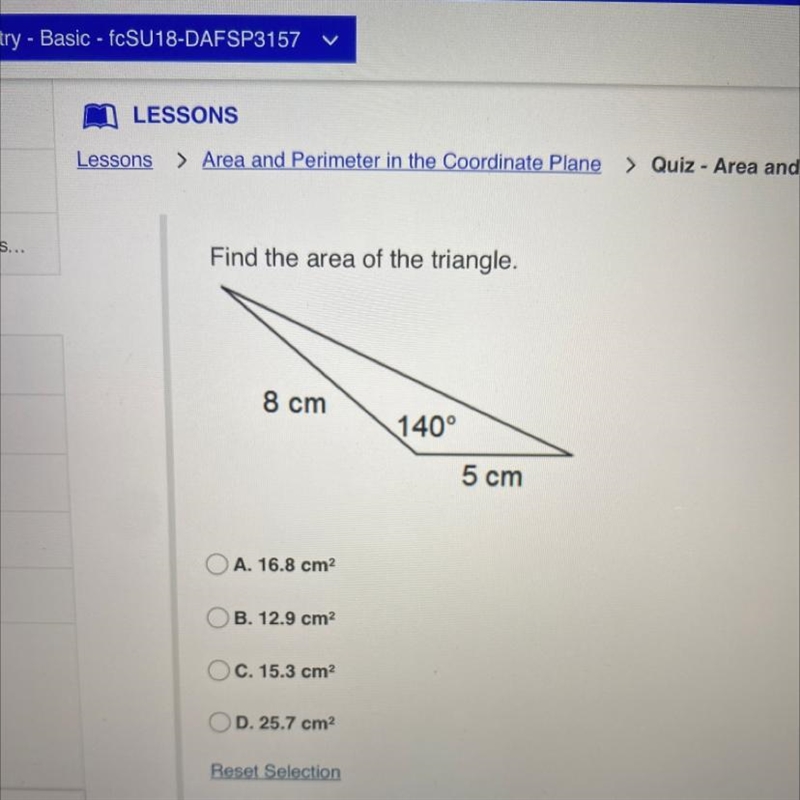 Find the area of the triangle. PLEASE HELP ASPA-example-1