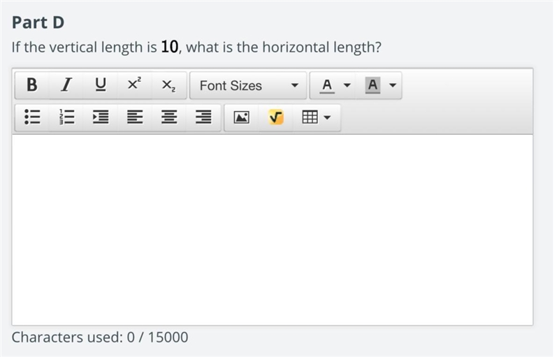 I NEED YOUR HELP PLSS If the vertical length is 10, what is the horizontal length-example-1