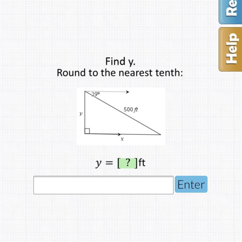 NEED HELP ASAP!!! Angles of Elevation and Despression! Need to find y!-example-1