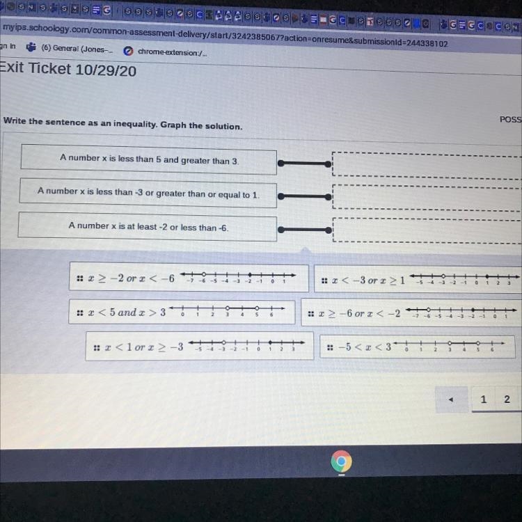 Match the graph solutions. Please help me-example-1