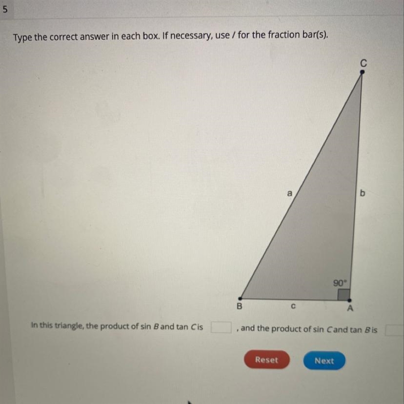 Type the correct answer in each box. If necessary, use/for the fraction bar(s). In-example-1