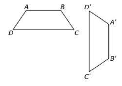 Below are the pre-image and image a trapezoid. Choose the correct name of the transformation-example-1