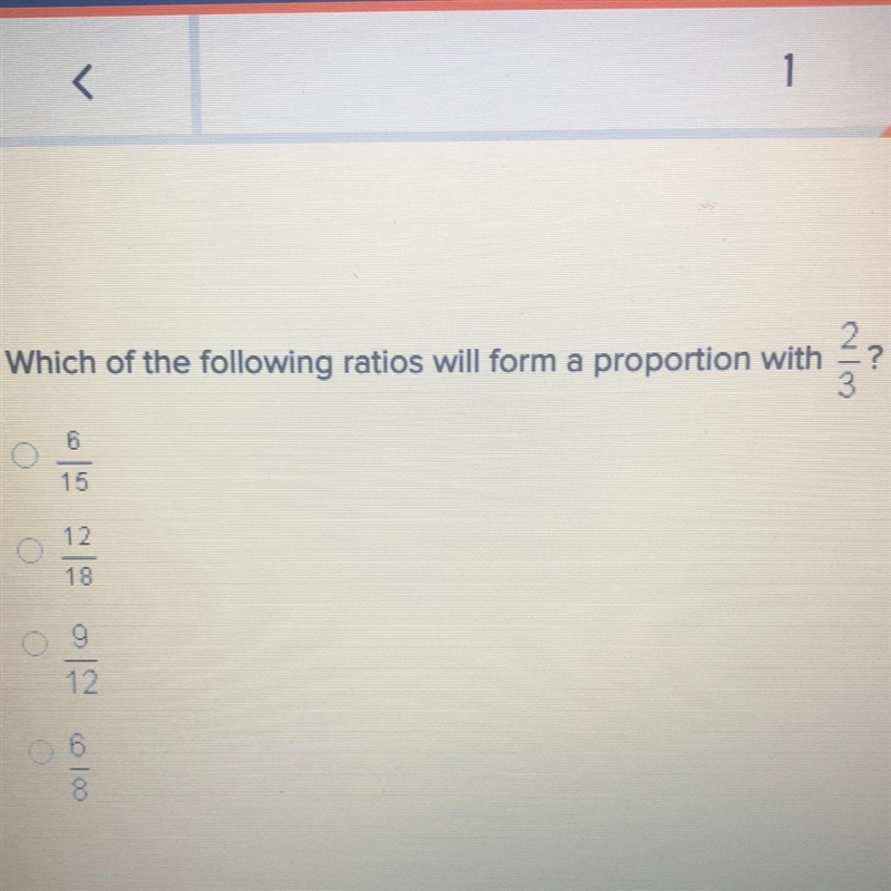 Which of the following rations will form a proportion with 2:3-example-1