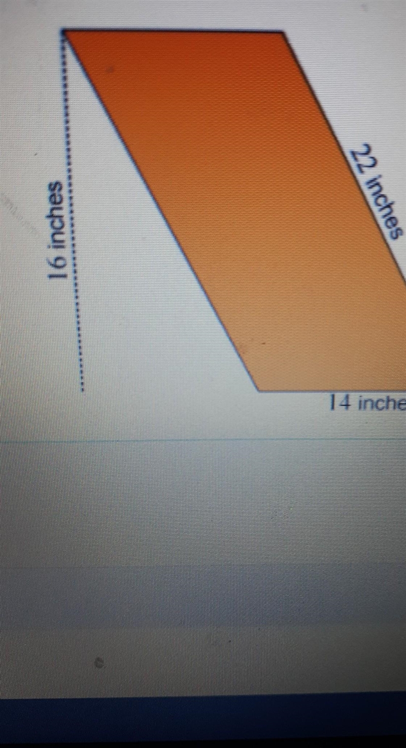 What is the area of the parallelogram shown​-example-1