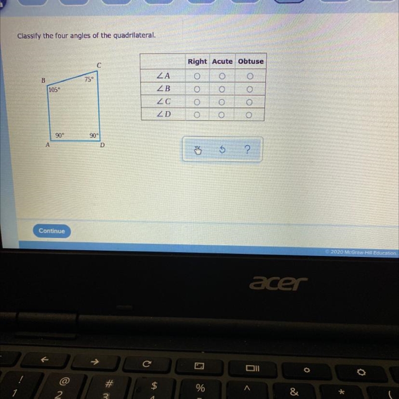 Classify the four angles of the quadrilateral.-example-1