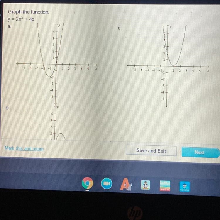 Please help thank u.. Graph the function. y= 2x^2+ 4x Answer above on photo^-example-1