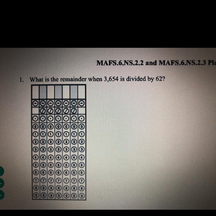 What is the remainder when 3,654 is divided by 62?-example-1