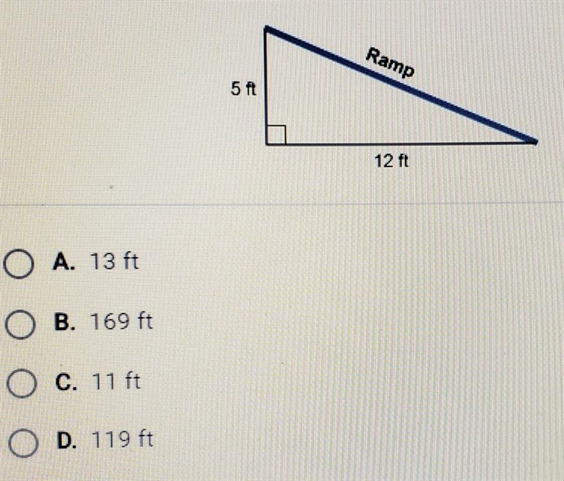 Jake is riding a skateboard down a ramp that is in the shape of a right triangle. The-example-1