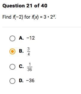 Find f(-2)for f(x)-3 . 2^x-example-1