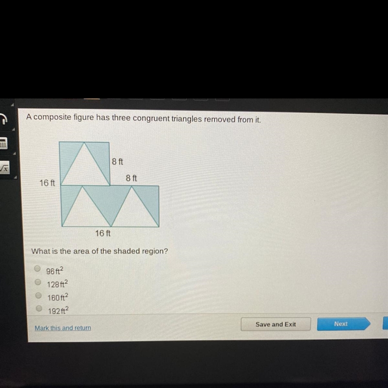 What is the area of the shaded region?-example-1